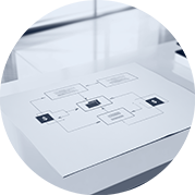 Printed financial flowchart on desk in Atlanta forensic accounting office